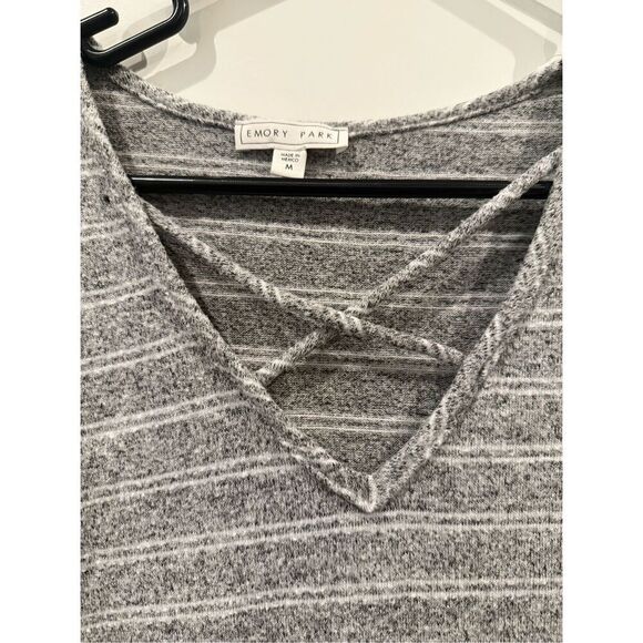 Emory Park Top Striped gray and white - Picture 2 of 4